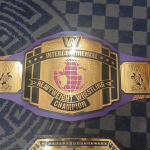 Cinturón de Campeonato Intercontinental de Lucha Libre de Peso Pesado, Correa Impresa de Cuero Grueso con Placas de Latón de 2mm - Product Image 1