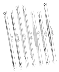 Professional Design Black & White Head Remover Customized Salon & Home Use Dual End Anti Rust Pimple Acne <b>Extractor</b> - Product Image 2