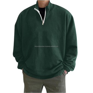 Sudadera con cremallera y tinte de corbata multicolor para hombre, ropa de invierno transpirable con cuello simulado y mezcla de algodón y poliéster - Product Image 2