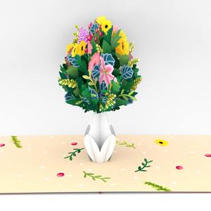 Tarjeta 3D Pop-up con diseño de caja de flores y sobres para eventos especiales, tarjeta de felicitación colorida hecha a mano y artesanía en papel. - Product Image 2