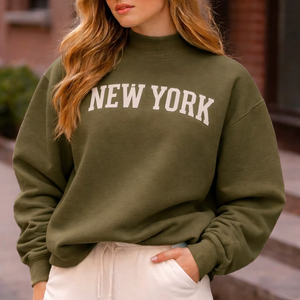 Sudadera Premium de Invierno para Mujer, Cuello Alto, Talla Grande, Interior de Felpa Térmica, Exterior de Mezcla de Algodón Resistente - Product Image 1