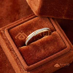 แหวนทองคำ 14K ประดับเพชร ดีไซน์คลื่นสุดหรู แหวนแต่งงานสำหรับผู้หญิง เครื่องประดับวันครบรอบสุดพิเศษ - Product Image 3