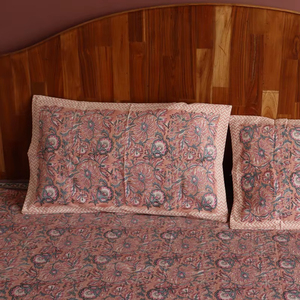 Premium Cotton Hand Block Print Bedsheet Set Indian Handmade <b>Bedding</b> with Pillow Covers <b>Queen</b> and King <b>Size</b> - Product Image 1