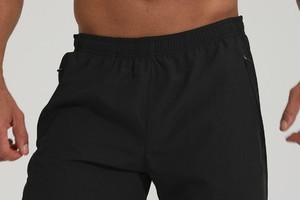 Shorts de sport et de loisirs pour hommes personnalisés, tricotés 100 % coton, taille haute élastique, séchage rapide, coupe ajustée - Product Image 2