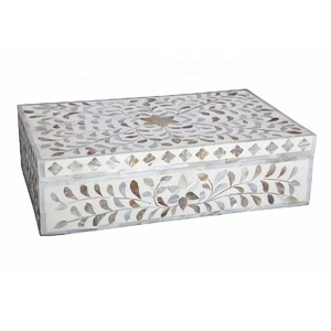 กล่องใส่เครื่องประดับตกแต่งลายดอกไม้ฝังกระดูกลายดอกไม้ของขวัญแปลกใหม่กล่องเก็บของฝังกระดูก - Product Image 4