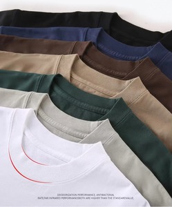 Men's Summer Casual Short-Sleeved T-Shirt Quick-Drying Breathable Round-Neck Jersey Top for <b>Running</b> Fitness Sports Solid Pattern - Product Image 3