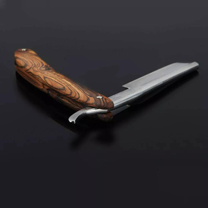 Maquinilla de afeitar clásica con mango de madera para el cuidado diario, con agarre cómodo, accesorio de belleza. - Product Image 2