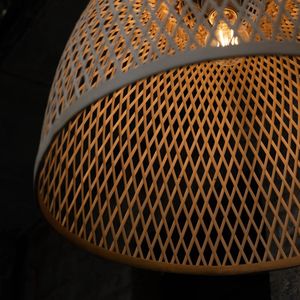 Elegante Lámpara Colgante de Bambú, Tejida a Mano con Textura Natural, para Decoración de Cafés, Restaurantes y Hogares - Product Image 2
