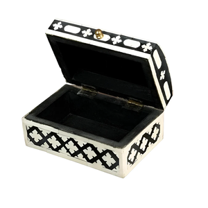 Handcrafted Bone Inlay Wooden Jewelry <b>Box</b> Decorative Storage Case for Rings Earrings and <b>Vanity</b> Accessories - Product Image 4