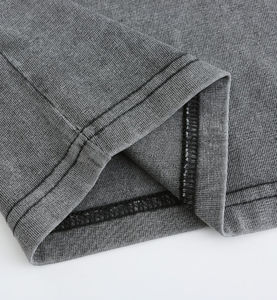 Camiseta de Algodón de 230g, Mezcla de Poliéster/Algodón, Cuello Redondo, Manga Corta, Estampado Formal, Hombros Caídos, Holgada y Extra Grande - Product Image 6