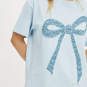 เสื้อยืดผู้หญิง ผ้าฝ้าย/โพลีเอสเตอร์ แขนสั้น คอกลม ใส่สบาย ระบายอากาศได้ดี สีขาวล้วน รับสกรีนโลโก้ คุณภาพสูง เนื้อผ้าเจอร์ซีย์ - Product Image 3