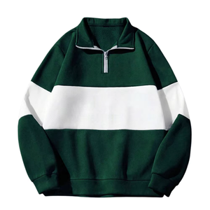 Pull court à col rond en maille dégradée teinte par immersion, écologique, respirant, séchage rapide, haute qualité, 370g, coupe régulière, pour l'hiver - Product Image 1