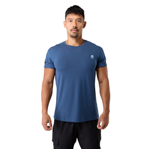 Camiseta Deportiva de Manga Corta para Hombre, Corte Ajustado, para Gimnasio, Entrenamiento, Algodón Suave y Elástico, Suministro al por Mayor OEM - Product Image 4