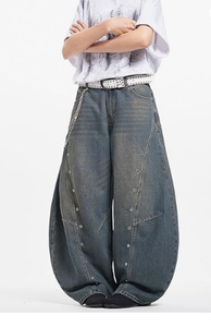 Jeans de Cintura Alta y Pierna Ancha para Mujer, Pantalones Vaqueros Holgados y Elegantes para Moda Y2K y Atuendos Modernos - Product Image 2