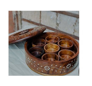 Boîte à épices artisanale en bois de qualité supérieure pour la cuisine, avec outils pour herbes et épices, idéale pour le rangement du sel à la maison. - Product Image 2