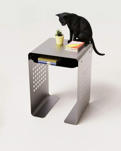 Modern All Metal <b>Side</b> <b>Table</b> Powder Coated Steel End <b>Table</b> Minimalist <b>Sofa</b> <b>Table</b> Industrial Bedside Accent Furniture - Product Image 1