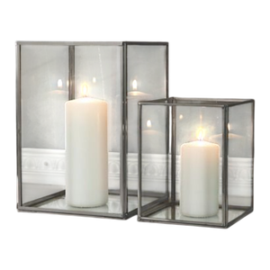 <b>Brass</b> <b>Lantern</b> with Glass Cylinder Candle Holder for Home Decoration Heat Resistant Votive Stand Designer Candle Holder - Product Image 4