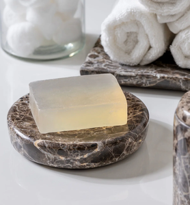 Porte-savon en marbre facile à nettoyer, accessoires de salle de bain et plateau à savon rond en marbre d'excellente qualité - Product Image 5