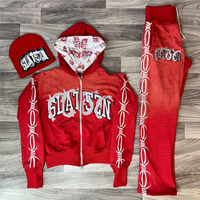 Survêtement d'hiver unisexe personnalisable haut de gamme, coupe classique, 400g, style streetwear, 100% coton, séchage rapide