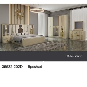 Modern Bedroom Set 35532-120G Full Size Wood Furniture With Lighted <b>Headboard</b> And <b>Mirror</b> Wardrobe - Product Image 6