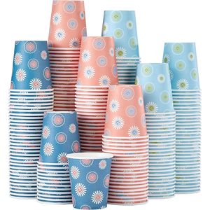 Set di 300 Bicchieri di Carta Monouso da 5 oz, Piccoli Bicchieri per Collutorio, Bicchierini per Bevande Calde/Fredde, Ideali per Decorazioni per Feste - Product Image 1
