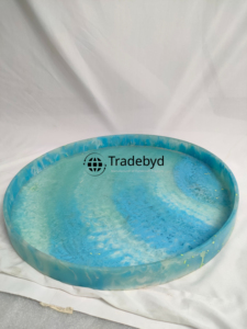 Bandeja de Resina Moderna, Bandeja de Servir Hecha a Mano de Lujo para Fiestas, Hoteles, Restaurantes, Decoración de Mesa para el Hogar, Tradebyd - Product Image 4