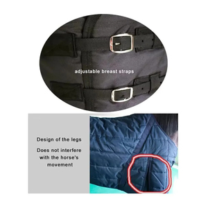 Ventes en gros de couvertures pour chevaux imperméables sur mesure multicolores avec options de rembourrage en coton personnalisées les plus vendues - Product Image 5