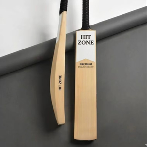 HIT ZONE Batte de cricket en saule anglais durable, taille standard, édition avancée pour le jeu au battement, légère, avec un temps de frappe parfait et des performances fluides - Product Image 1