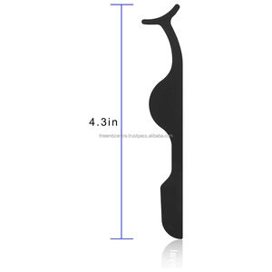 Meilleure qualité pince à cils Clips couleur noire enduit métal acier recourbe-cils applicateur extension de cils pince à épiler dissolvant - Product Image 3