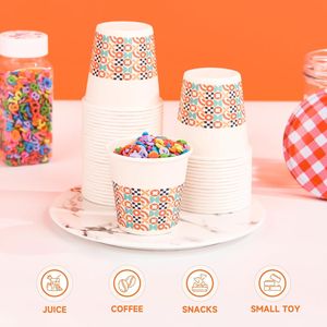 Confezione da 100 bicchieri di carta usa e getta da 3 oz con bordo arrotolato, piccoli bicchieri da bagno per ospiti, per il lavabo - Product Image 2