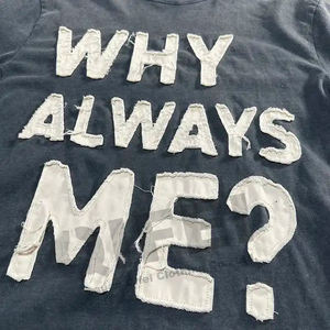 T-shirt Homme Personnalisé 2026 en Coton Lourd 100% Coton, Style Vintage, Broderies Effet Vieilli, Patchs et Lavage Acide - Product Image 4