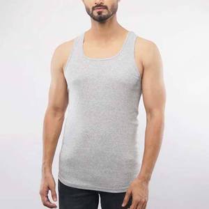 Wholesale High Quality Casual Knitted Men's Plus Size Cotton Fitness Bodybuilding Gym Tank Tops Undershirt Singlet Breathable - Product Image 4
