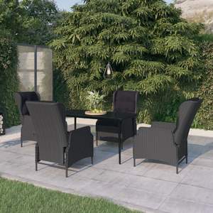 Conjunto de Comedor para Jardín en Gris Oscuro - Product Image 1