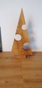 Handcrafted Rustic Wooden Christmas <b>Tree</b> Decoration, Natural Wood Holiday <b>Tree</b> <b>Ornament</b> for Tabletop Display, Home Décor, Office - Product Image 4