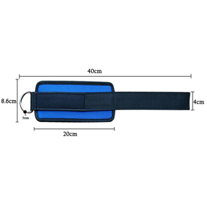 <b>Ankle</b> Straps Waterproof Breathable Anti-Slip Power Lifting Gym Training OEM Custom Color Logo Neoprene Spandex Nylon Double Rin - Product Image 2
