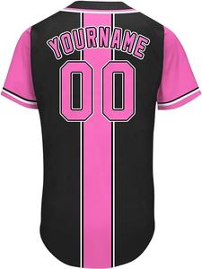 Maillot unisexe de baseball et de softball pour jeunes, uniformes à col en V personnalisés, vêtements de sport vierges respirants avec motif cousu - Product Image 4