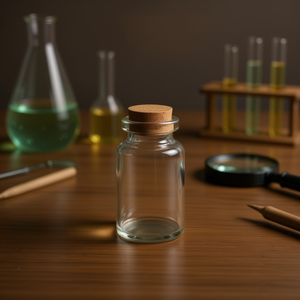 Bottiglia in Vetro ILAN con Tappo in Sughero 30mm X 50mm 20Ml per Conservazione - Product Image 3