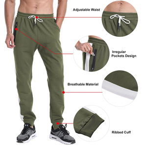 Pantalones casuales de lona transpirable para hombre de RA Wholesale - Corte ajustado, talla grande, cintura elástica, impermeables y de secado rápido. - Product Image 5