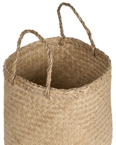 Ensemble de 2 paniers en jonc de mer naturel, faits à la main, pour le rangement, vente en gros, écologiques, fabriqués au Vietnam - Product Image 3