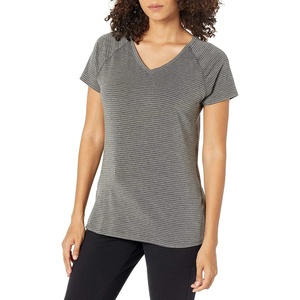 T-shirt uni col rond pour femme 100 % coton, style streetwear, manches courtes, vente en gros 2026, fournisseur OEM - Product Image 4