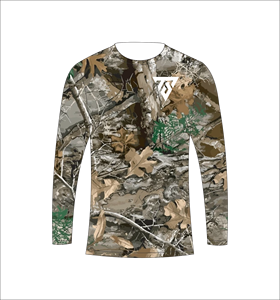 T-shirt à manches longues pour homme, personnalisé, sublimation, camouflage arboral, pour la chasse, la pêche, les sports athlétiques et l'entraînement. - Product Image 5