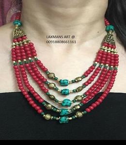 ใหม่สร้อยคอลูกปัดแก้วจากอินเดียสร้อยคอแฟชั่นสร้อยคอแฟชั่นจี้แฟชั่นสร้อยคอลูกปัดแก้วขายส่ง - Product Image 3