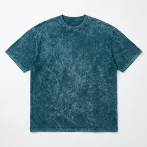 Fournisseur de T-shirts pour hommes en coton doux, coupe ample et oversize, effet délavé, style urbain décontracté, vente en gros - Product Image 4
