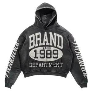 Sweat-shirts décontractés en molleton à cordon de serrage, manches longues, avec logo et design personnalisés, sweats à capuche pour hommes, sweats à capuche zippés pour hommes - Product Image 5