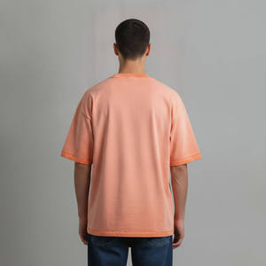 100% Cotton OEM Custom Logo Hip Hop Streetwear Men's T-<b>shirt</b> High Quality Acid Wash Vintage Street Style USA & <b>uk</b> Men's T-<b>shirt</b> - Product Image 3