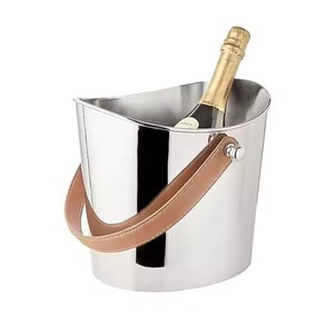 Modern Design Metal Ice Beverage Tub Stainless Steel Party Cooler Bucket Wine Beer Chiller Tub <b>Table</b> Use - Product Image 6