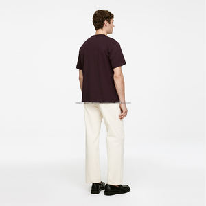 Venta al por mayor en blanco camiseta personalizada 100% algodón camiseta Logo para hombres liso impresión personalizada - Product Image 3