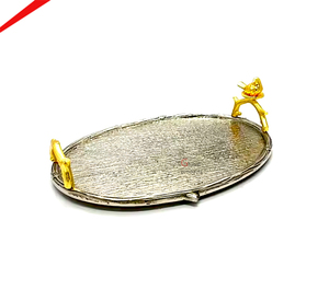 Plateau de service rectangulaire en métal argenté Royal Catering pour hôtels et restaurants, plateau décoratif pour boissons, plateau de table - Product Image 3