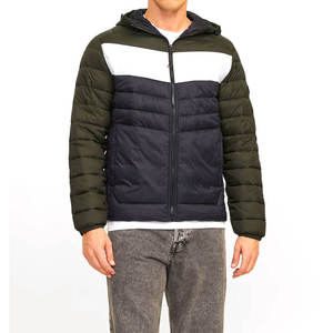 Fully Customized Men's Waterproof <b>Canvas</b> Puffer <b>Jackets</b> Polyester Wadding Filled Winter DDP Shipping - Product Image 1