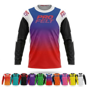 Maillot de motocross à manches longues, respirant, léger, tendance, sûr et performant, en polyester et coton. - Product Image 1
